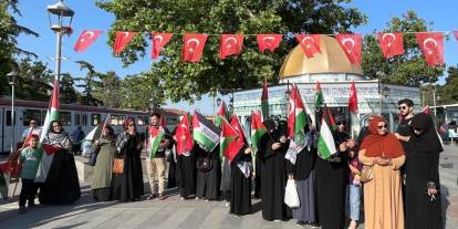 Konya'da 'Küresel Gazze Yürüyüşü'ne destek gösterisi yapıldı