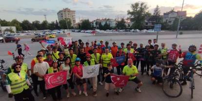 Konyalı bisikletçiler bayram turunda buluştu