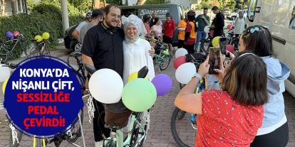 Konya’da Nişanlı Çift, Sessizliğe Pedal Çevirdi!