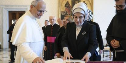 Emine Erdoğan, Papa 14. Leo ile görüştü