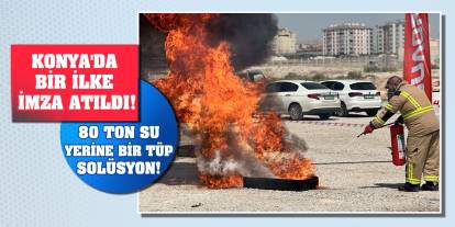 Konya'da bir ilke imza atıldı! 80 ton su yerine bir tüp solüsyon!