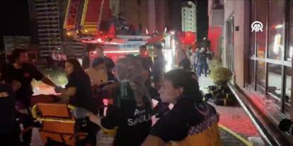 Başkentte 26 katlı binada çıkan yangına müdahale ediliyor