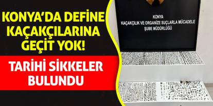 Konya’da Define Kaçakçılarına Geçit Yok! Tarihi Sikkeler Bulundu