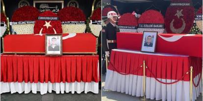 Şehit olan iki asker son yolculuklarına uğurlandı