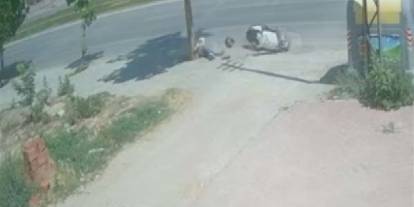 Konya'da korkutan kaza! Önce sürüklendi sonra ağaca çarptı