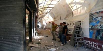 Hatay'daki tarihi Uzun Çarşı'da restorasyon çalışmaları sürüyor