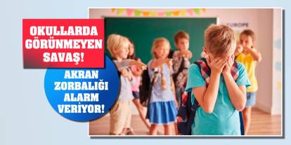 Okullarda görünmeyen savaş! Akran zorbalığı alarm veriyor!