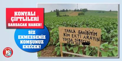 Konyalı Çiftlileri Sarsacak Haber! Siz Ekmezseniz Komşunuz Ekecek!