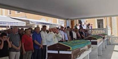 Atık yağ tankına düşüp ölen anne ile oğlu toprağa verildi
