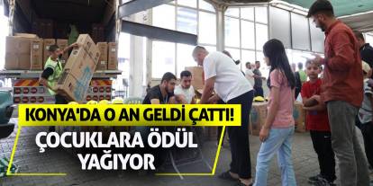 Konya'da O An Geldi Çattı! Çocuklara Ödül Yağıyor