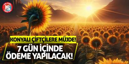 Konyalı çiftçilere müjde! 7 gün içinde ödeme yapılacak!