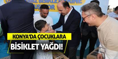 Konya'da çocuklara bisiklet yağdı!