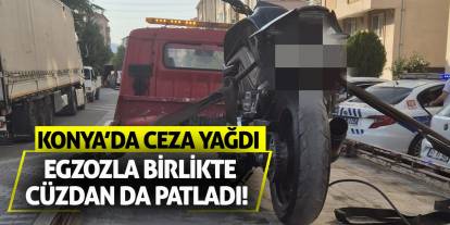 Egzozla Birlikte Cüzdan Da Patladı! Konya’da Ceza Yağdı
