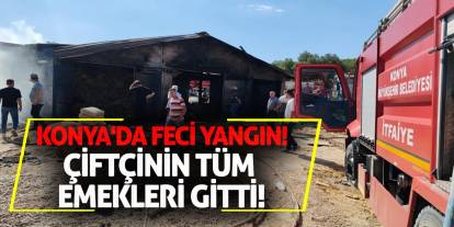 Konya'da feci yangın! Çiftçinin tüm emekleri gitti!