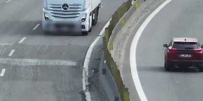 Sol şeridi ihlal eden tır ve kamyon sürücülerine para cezası