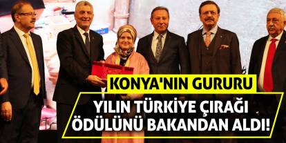 Konya'nın Gururu Yılın Türkiye Çırağı Ödülünü Bakan Bolat'tan Aldı