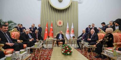 Cumhurbaşkanı Erdoğan, TBMM’de parti lideriyle buluştu