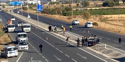 Konya’da Trafik Kazası! Otomobil Devrildi, 3 Kişi Yaralandı